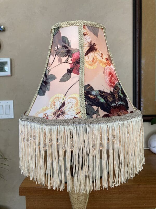 Flowers & Butterflys Trimed Lampshade