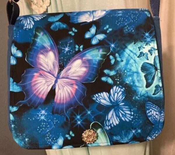 Blue Butterflies Crossbody Bag