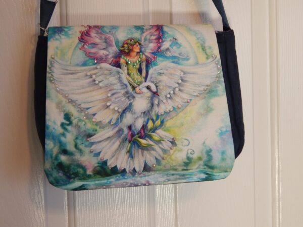 Fairy Riding Dove Crossbody Bag