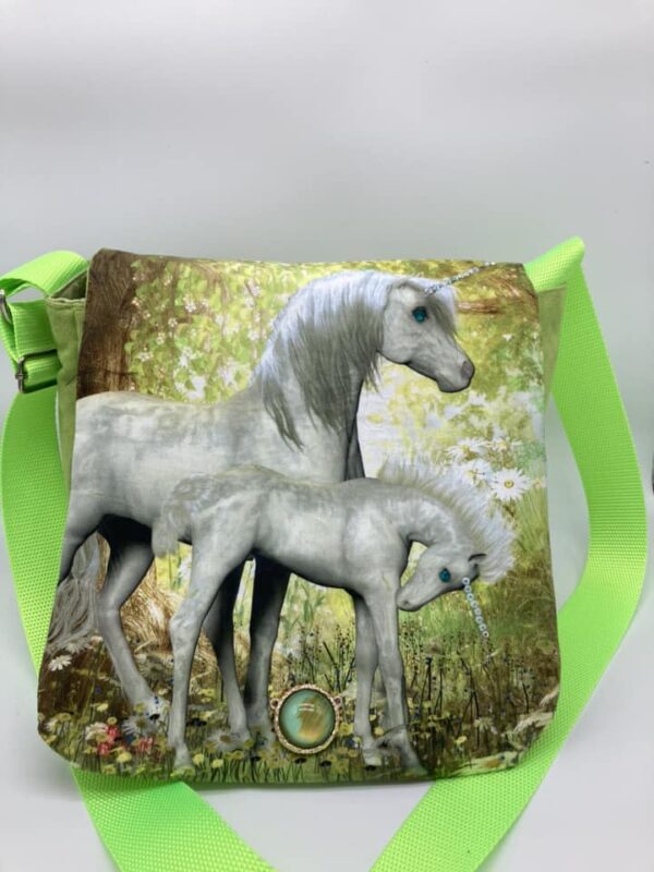 Springtime Unicorn and Foal Crossbody Bag