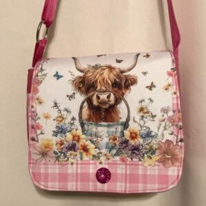 Cute Cow with Bucket Crossbody Bag