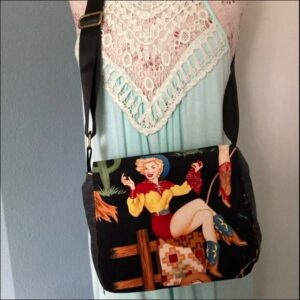 Pinup Style Cowgirl Crossbody Bag