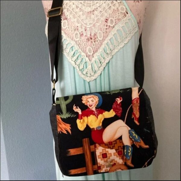 Pinup Style Cowgirl Crossbody Bag
