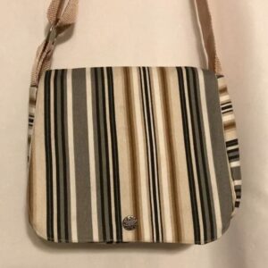 Vertical Stripes Crossbody Bag